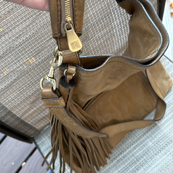 GIVENCHY BROWN LEATHER TASSEL BOHO BAG-VINTAGE! - Picture 6 of 11